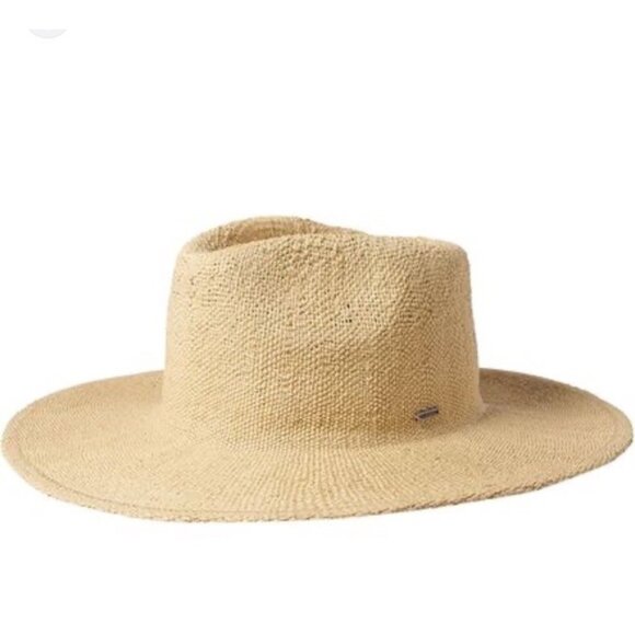 Brixton Cohen Cowboy Straw Hat Natural Wide Brim Sun Western Boho Size L 7 1/2 - Picture 1 of 8